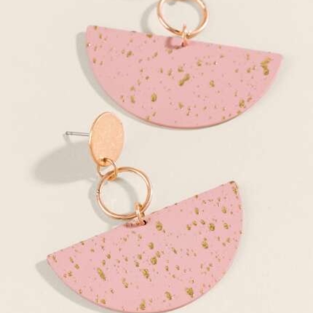 Semi Circle Drop Earrings